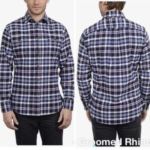 Jachs Brawny Long Sleeve Plaid Flannel Shirt Size LT
